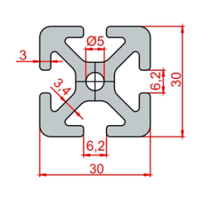 30x30 Özel Seri Ağır Sigma Profil