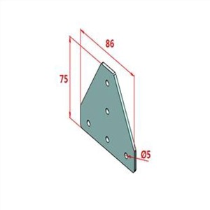 20x25 Kanal 6 Üç Yönlü Bağlantı Sacı
