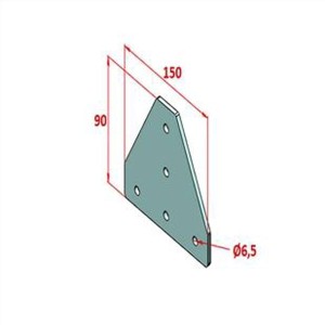 30x30 Kanal 8 Üç Yönlü Bağlantı Sacı