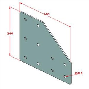 90x90 Kanal 10 İki Yönlü Bağlantı Sacı
