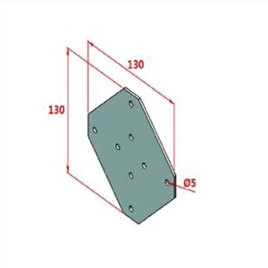 20x25 Kanal 6 Dört Yönlü Bağlantı Sacı