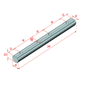 45x45 Kanal 10 (140 mm) Uzun T Kanal Somunu