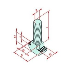 M8x30 K10 Saplamalı Somun