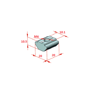 45x45 M6 Kanal 10 T Kanal Somunları