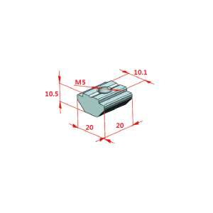 45x45 M5 Kanal 10 T Kanal Somunları